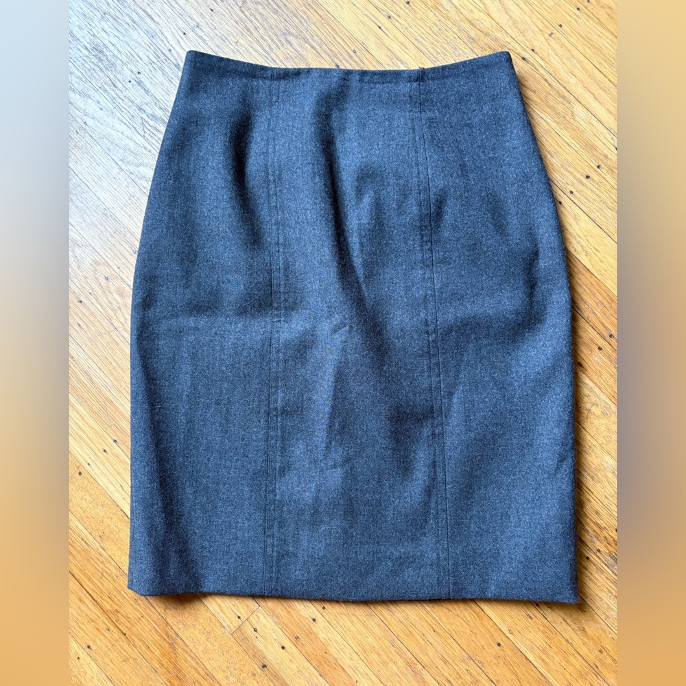 Yves Saint Laurent x Stefano Pilati AW 2009 Grey Wool Pencil Skirt